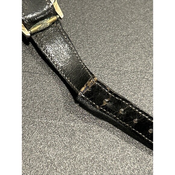 Vintage Timex Girls Scout Brownie Watch Black Leather Band Membership Star Lot - Picture 11 of 13